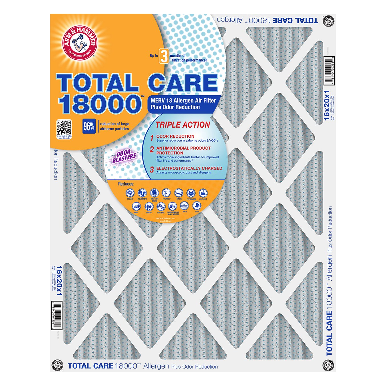 Arm & Hammer Total Care MERV13 Allergen Air Filter Shop Air filters