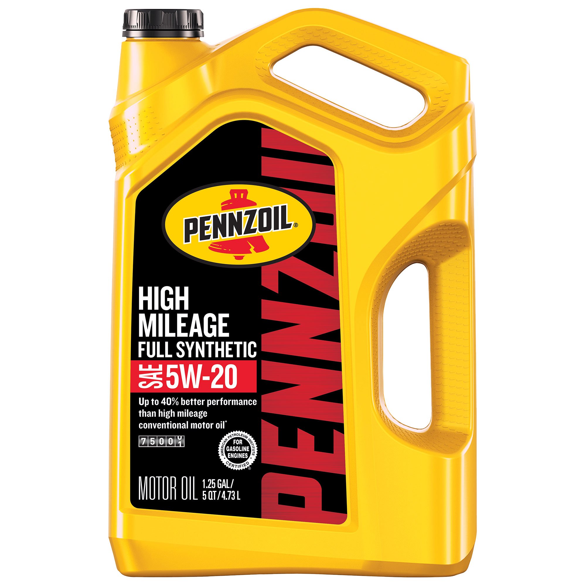 Pennzoil High Mileage Full Synthetic SAE 5W-20 Motor Oil - Shop Motor ...