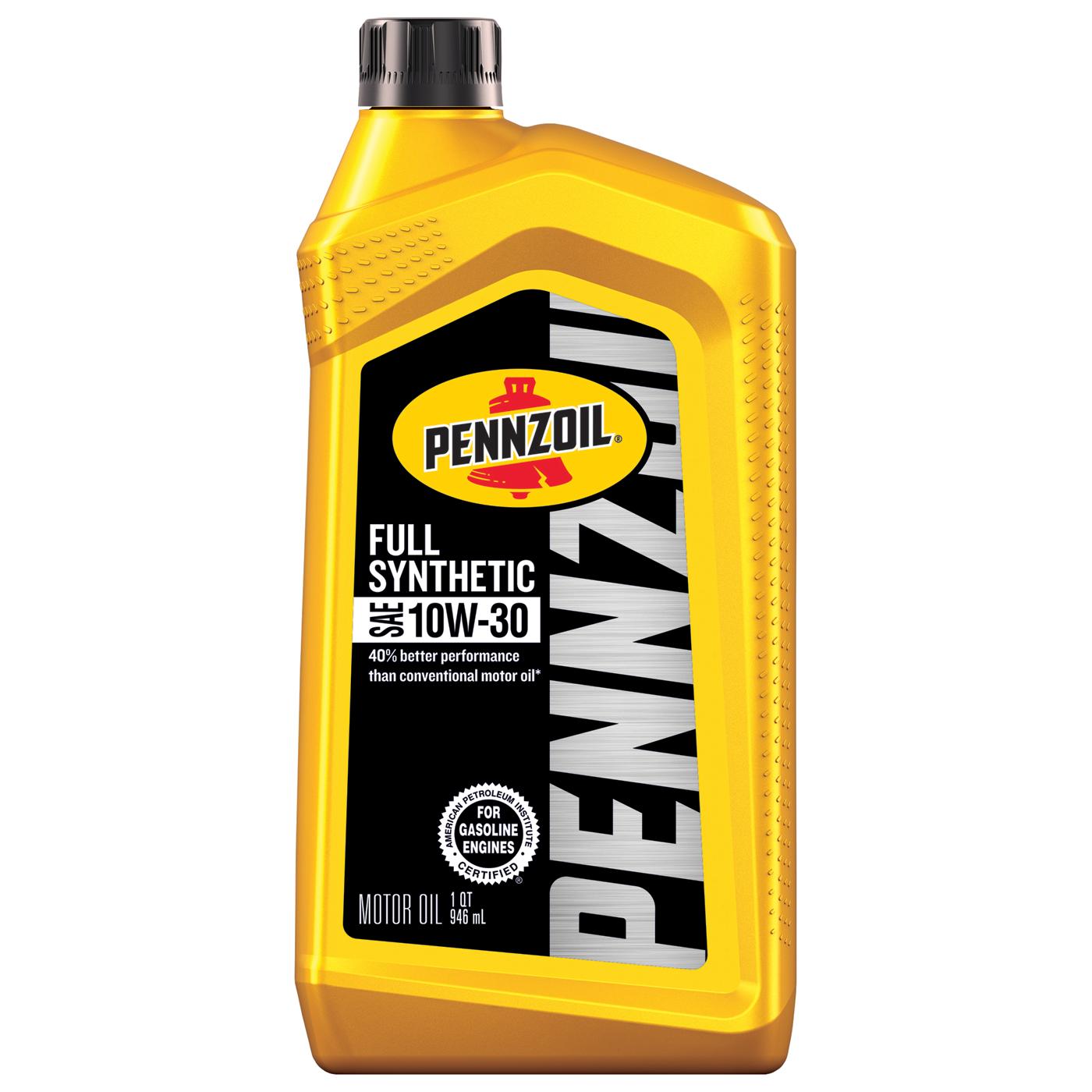 Pennzoil Full Synthetic Motor Oil 10W-30; image 1 of 2