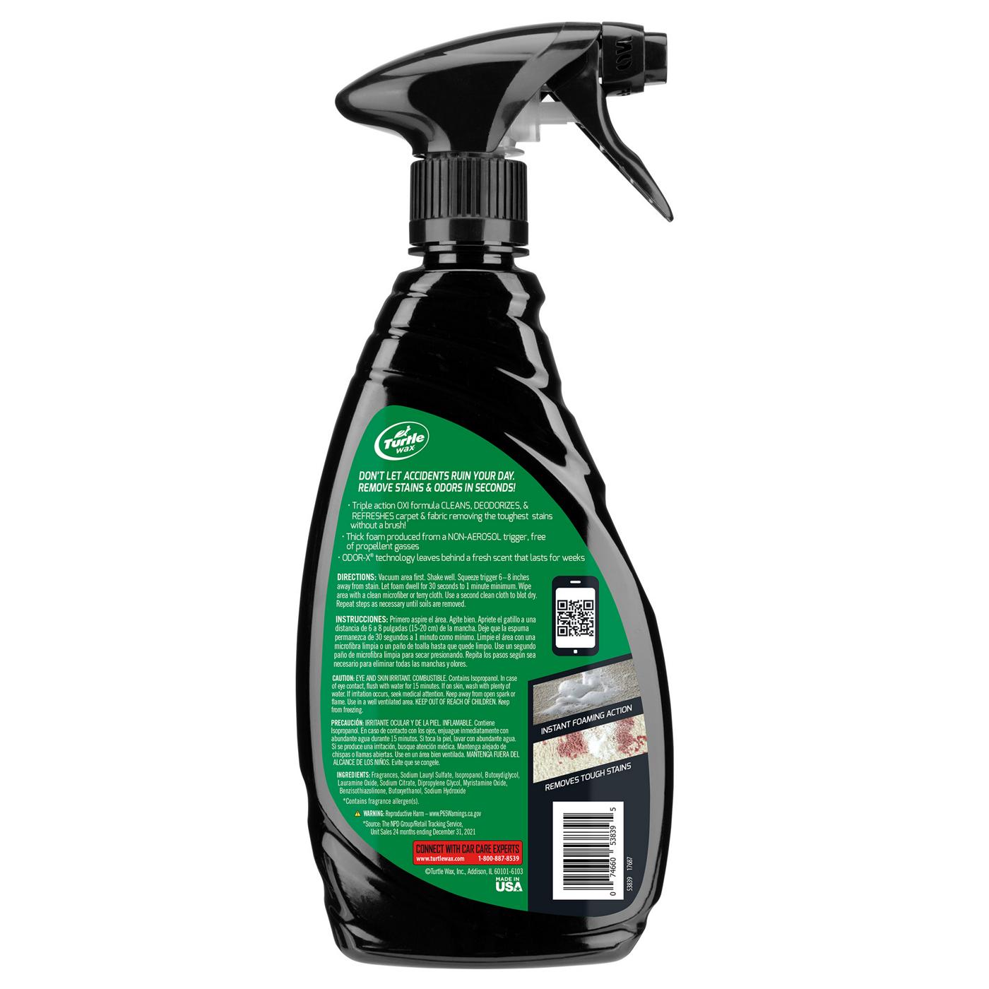 Turtle Wax Spot Clean Stain & Odor Remover; image 2 of 2