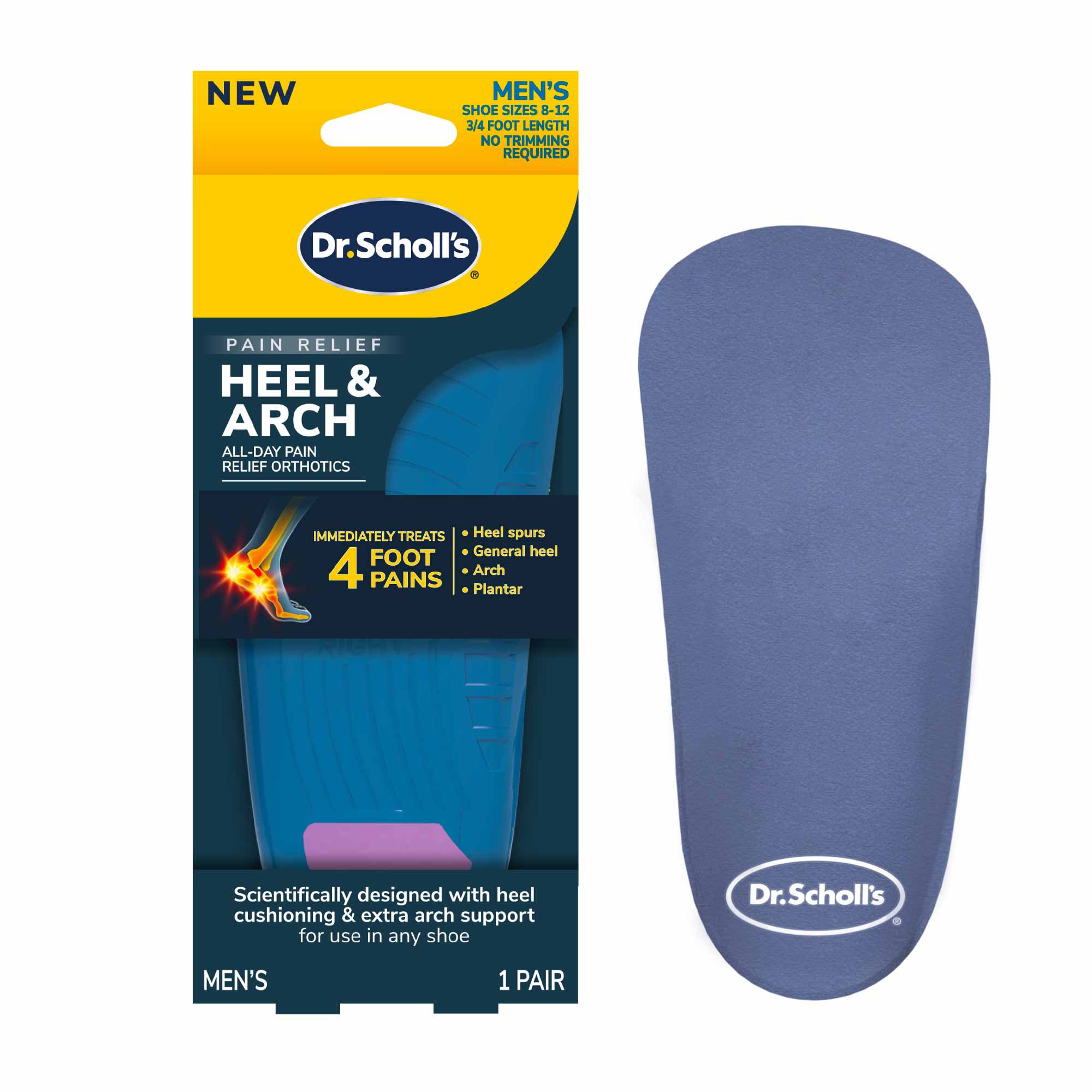 Dr. Scholl's Pain Relief Heel & Arch Insoles Men's 812 Shop Foot