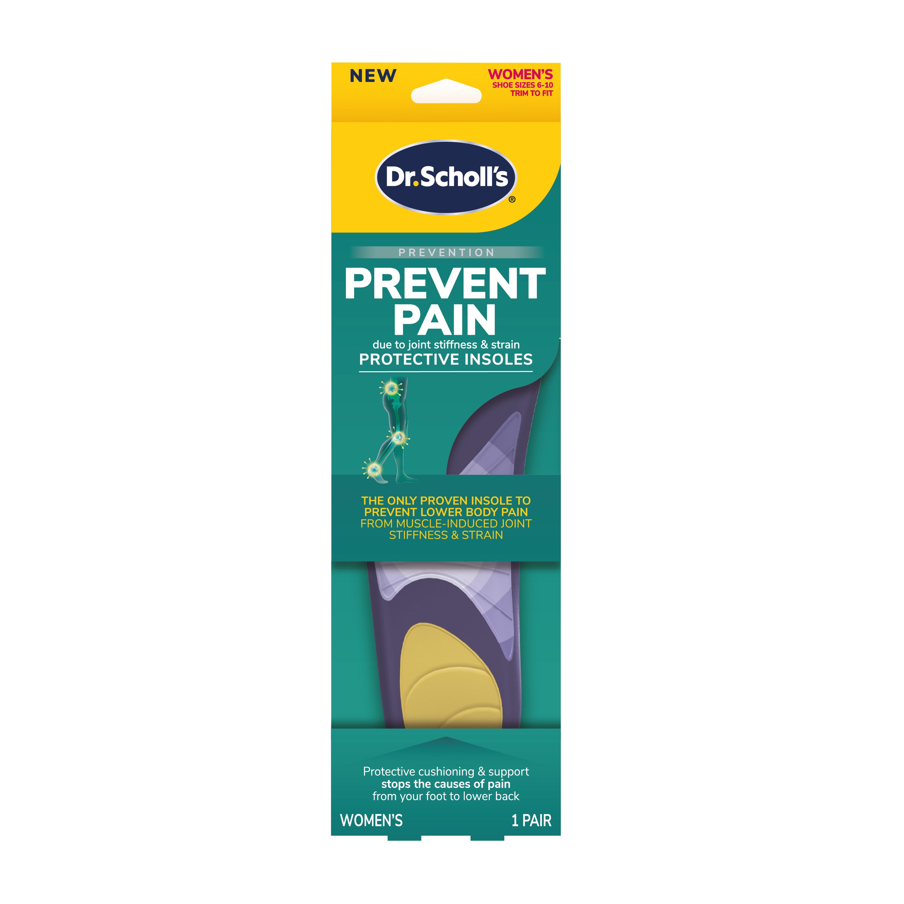 Dr. Scholl's Prevent Pain Protective Insoles, Trim to Fit Insert, Women  Shoe Size 8-14 - Shop Foot Care at H-E-B