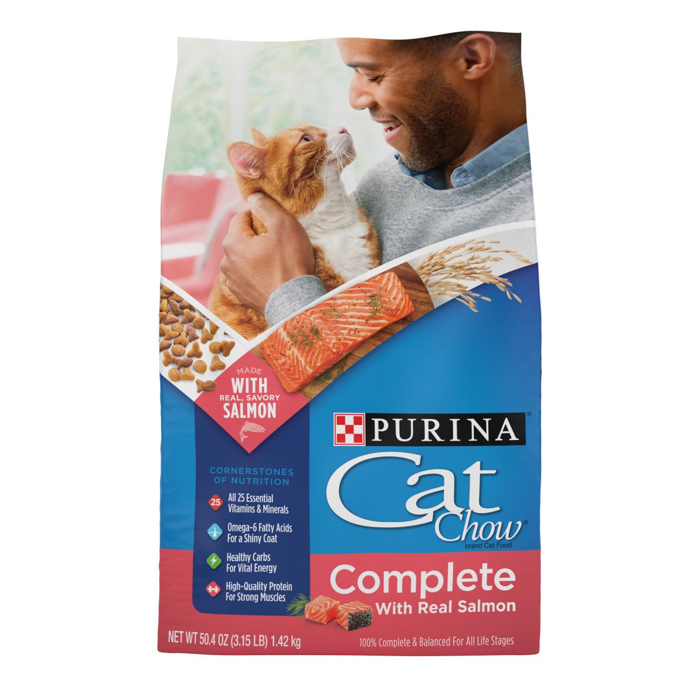 Cat Chow Purina Cat Chow Complete High Protein With Salmon Cat Food Dry Formula; image 1 of 3