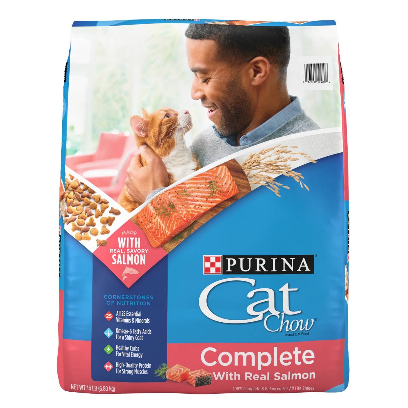 Cat Chow Cat Chow Complete High Protein With Salmon Cat Food Dry Formula; image 1 of 7