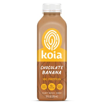Koia Plant-Based 18g Protein Shake - Chocolate Banana, 12 oz