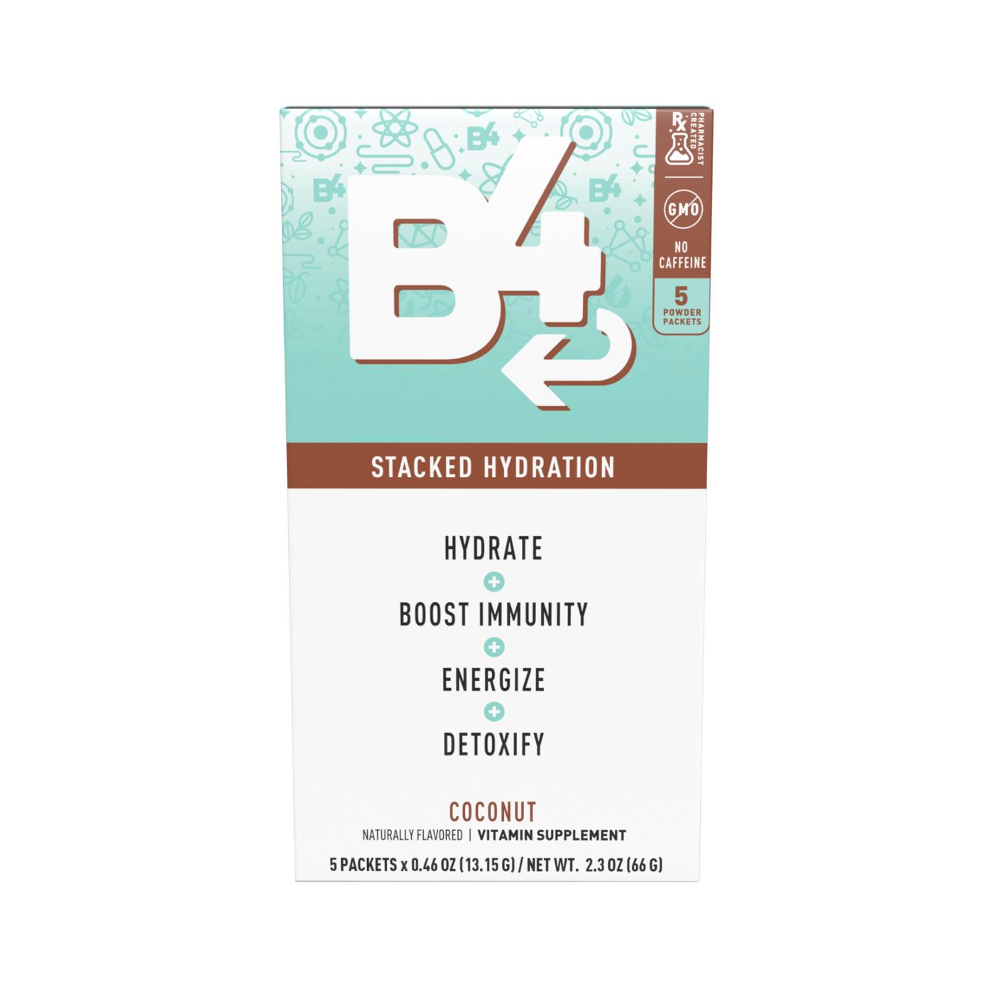 B4 Stacked Hydration Powder Packets - Coconut - Shop Mixes & flavor ...