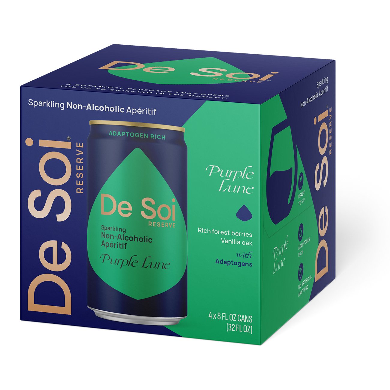 De Soi Sparkling Non-Alcoholic Apertif 4 pk Cans - Purple Lune, 8