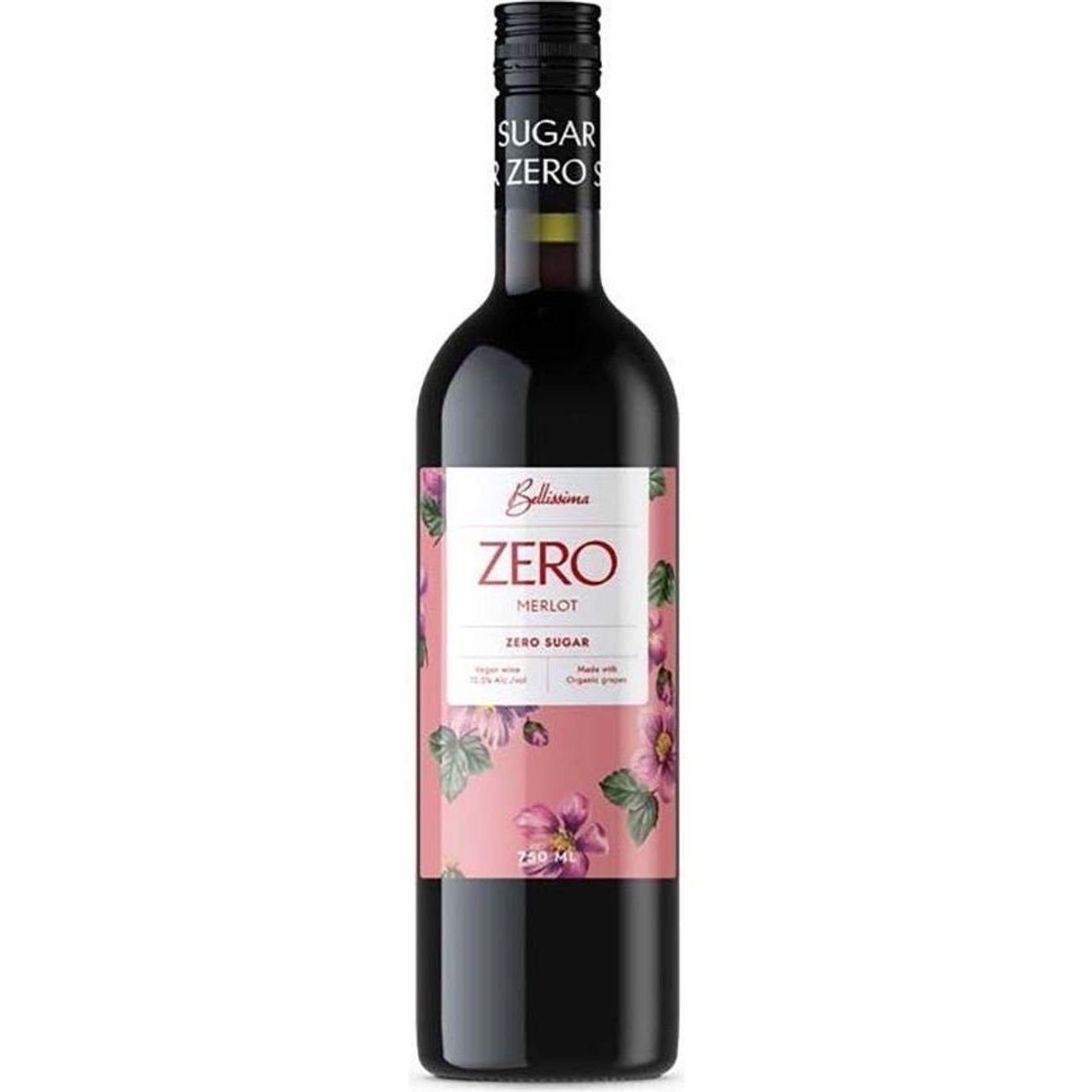 Bellissima Organic Zero Sugar Merlot Italy Red Wine, 750 mL