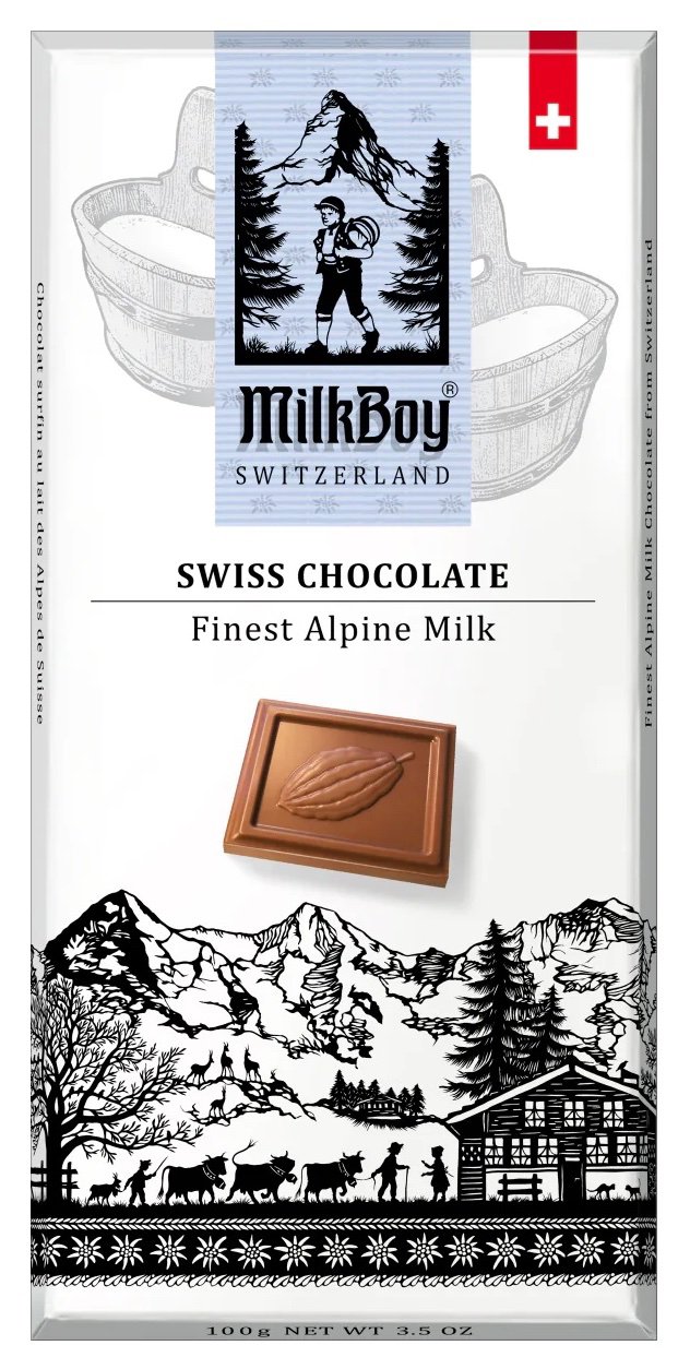 MilkBoy Swiss Alpine Milk Chocolate Bar, 3.5 oz | Central