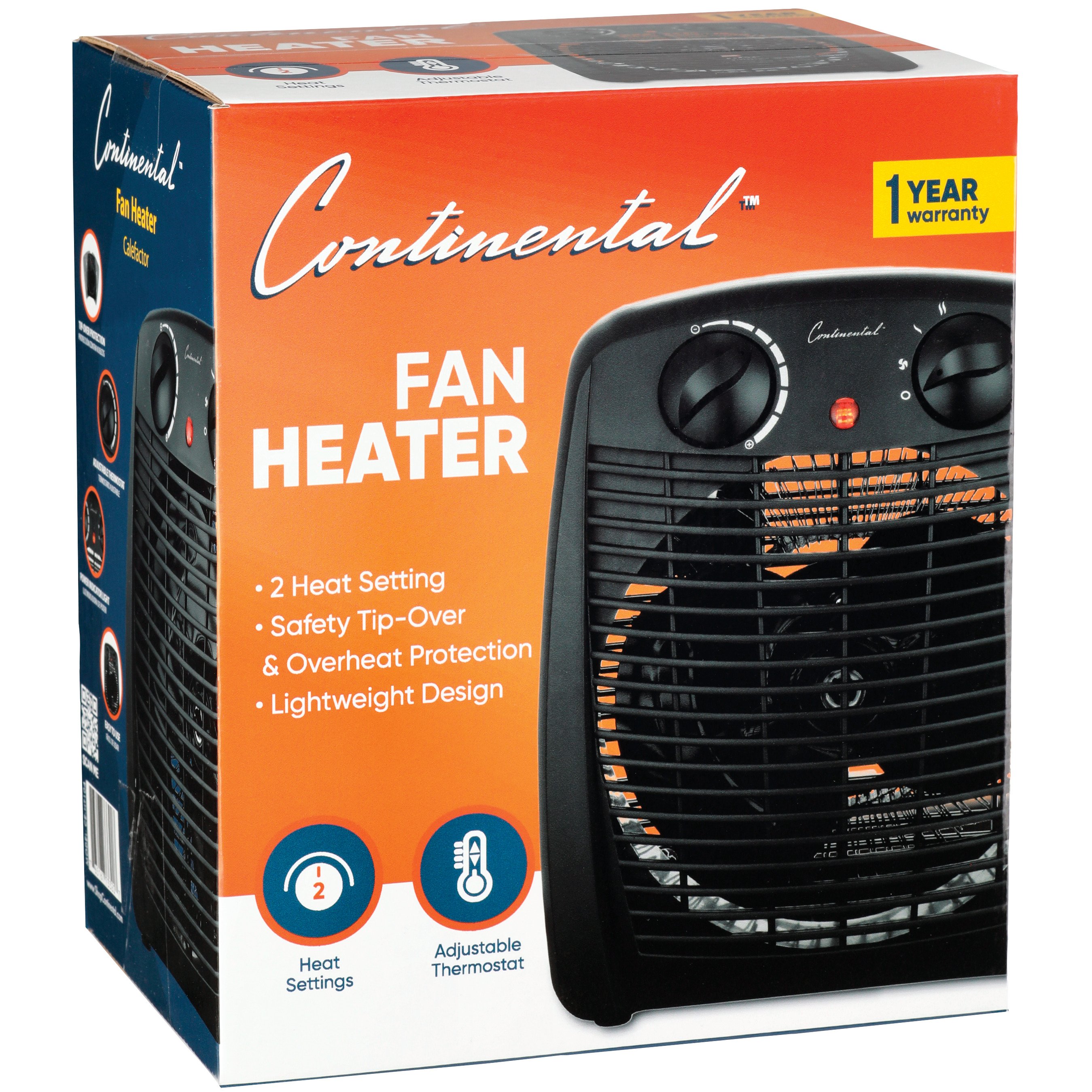 Continental Desktop Heater Fan Black Shop Air Conditioners Heaters At H E B