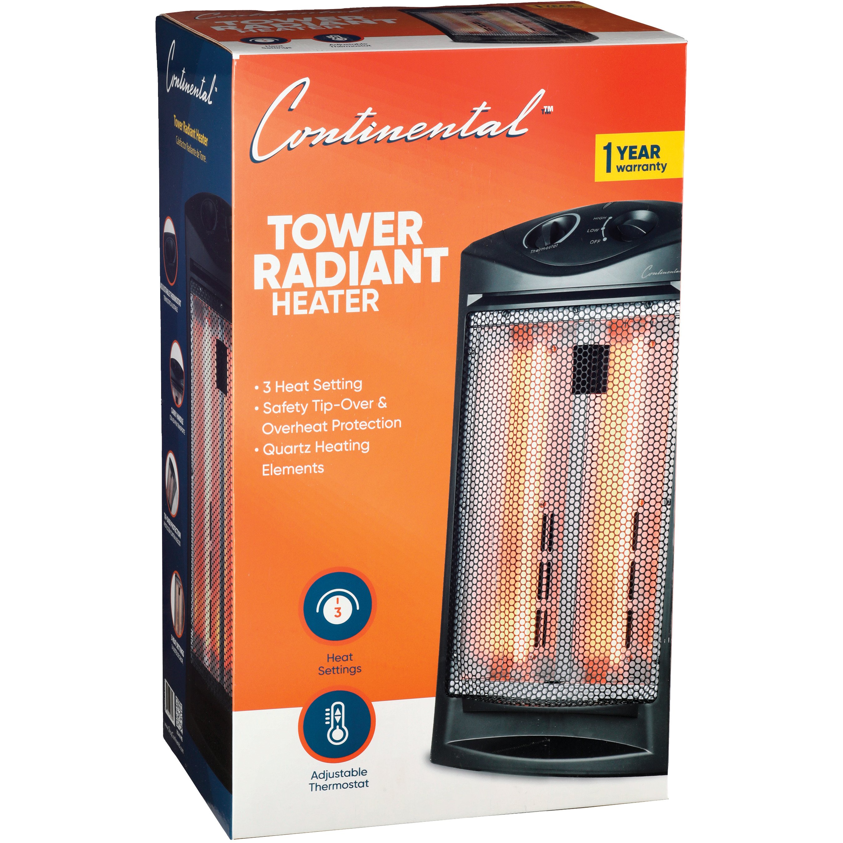 Continental Tower Radiant Heater Shop Air conditioners & heaters at HEB