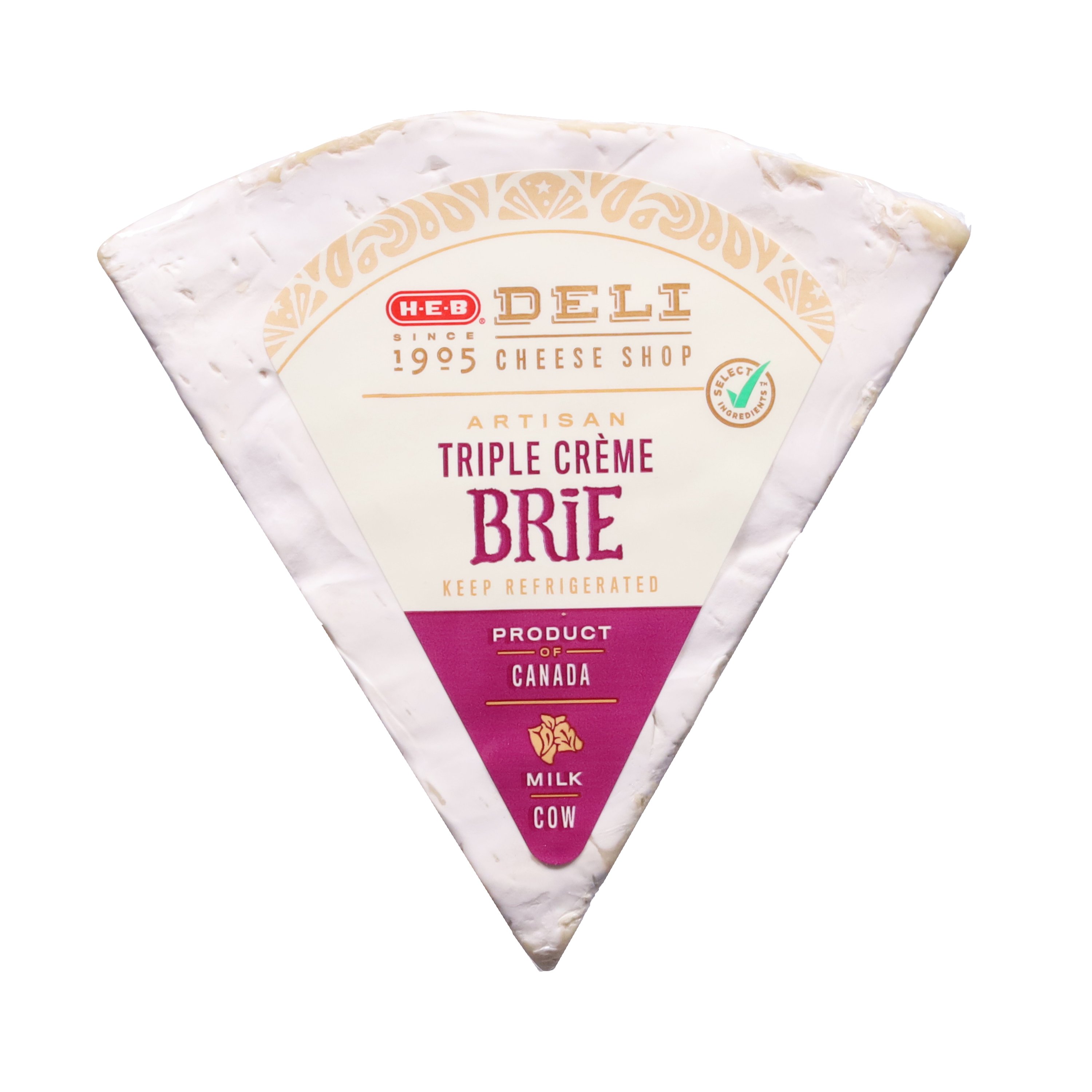 H-E-B Deli Artisan Triple Creme Brie Cheese - Fresh Cut - Shop Cheese ...