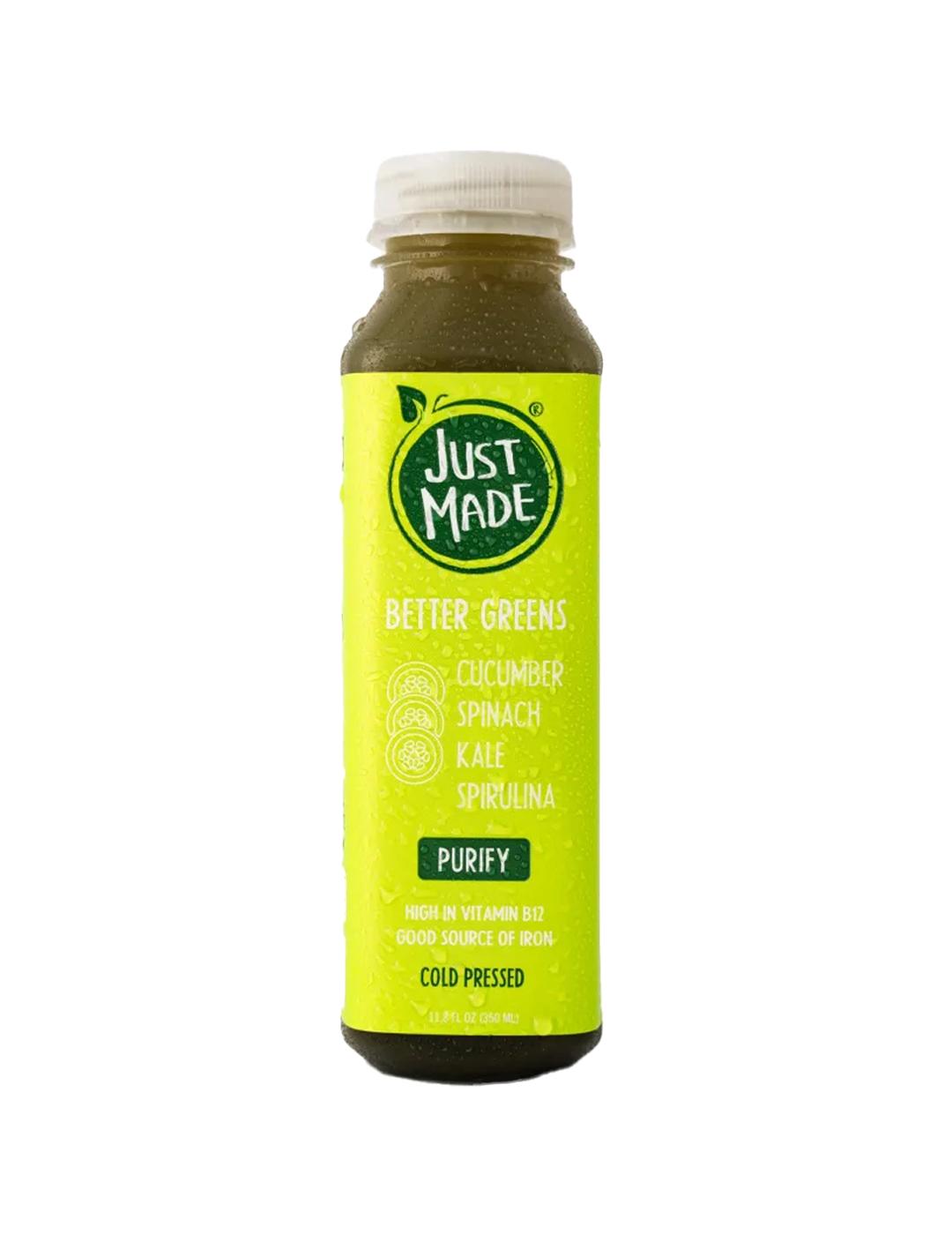 Just Made Better Greens Purify Cold Pressed Juice Shop Juice at H E B