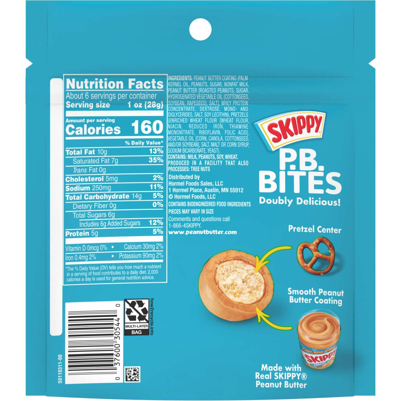 Skippy Peanut Butter Pretzel Bites Pouch; image 2 of 4