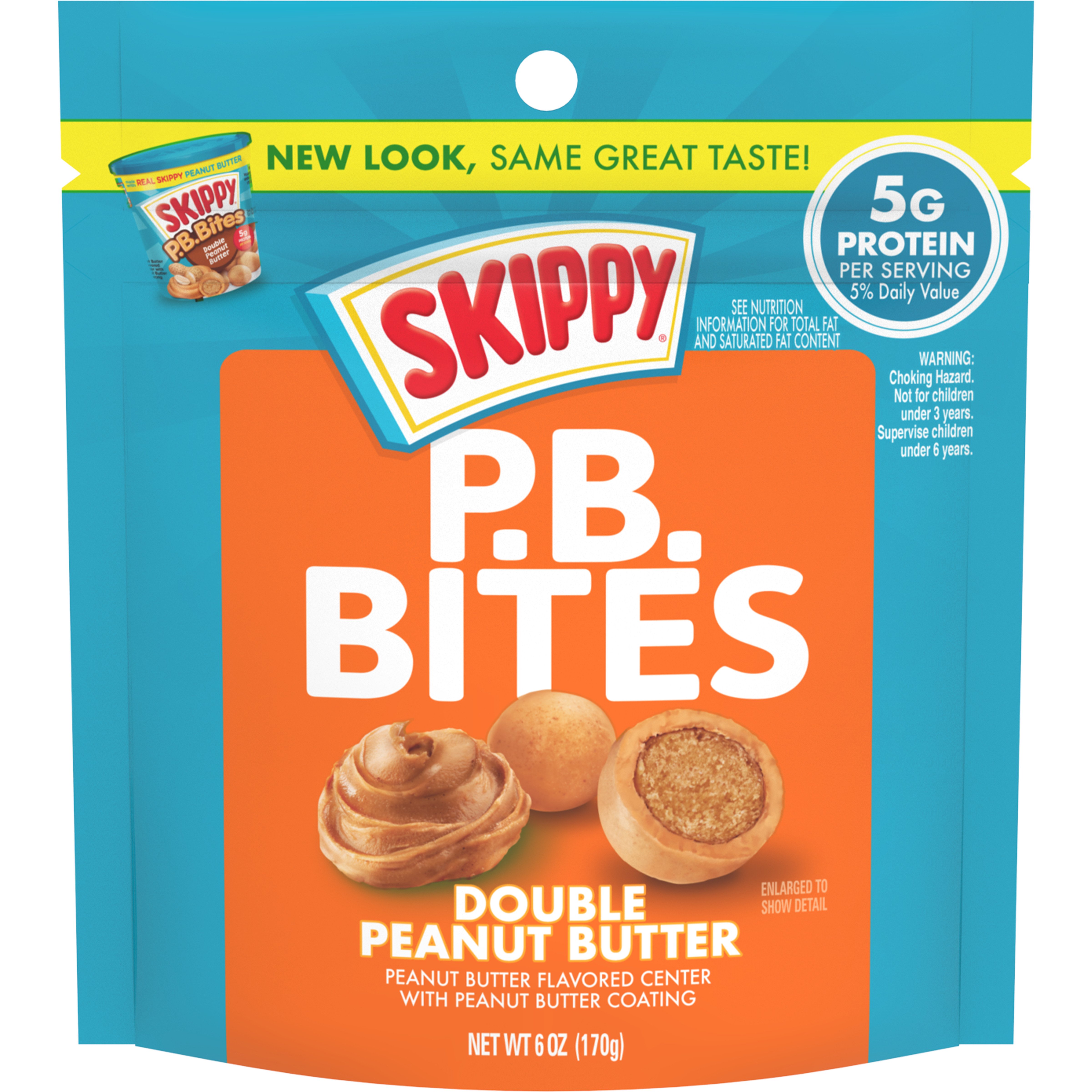 Skippy Double Peanut Butter Bites Pouch - Shop Granola & snack bars at ...