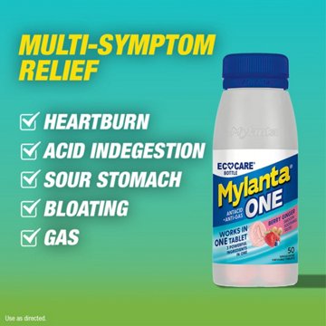 Mylanta One Antacid & Anti-Gas Chewable Tablets - Berry Ginger