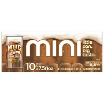 Mug Root Beer Soda 10 pk Mini Cans