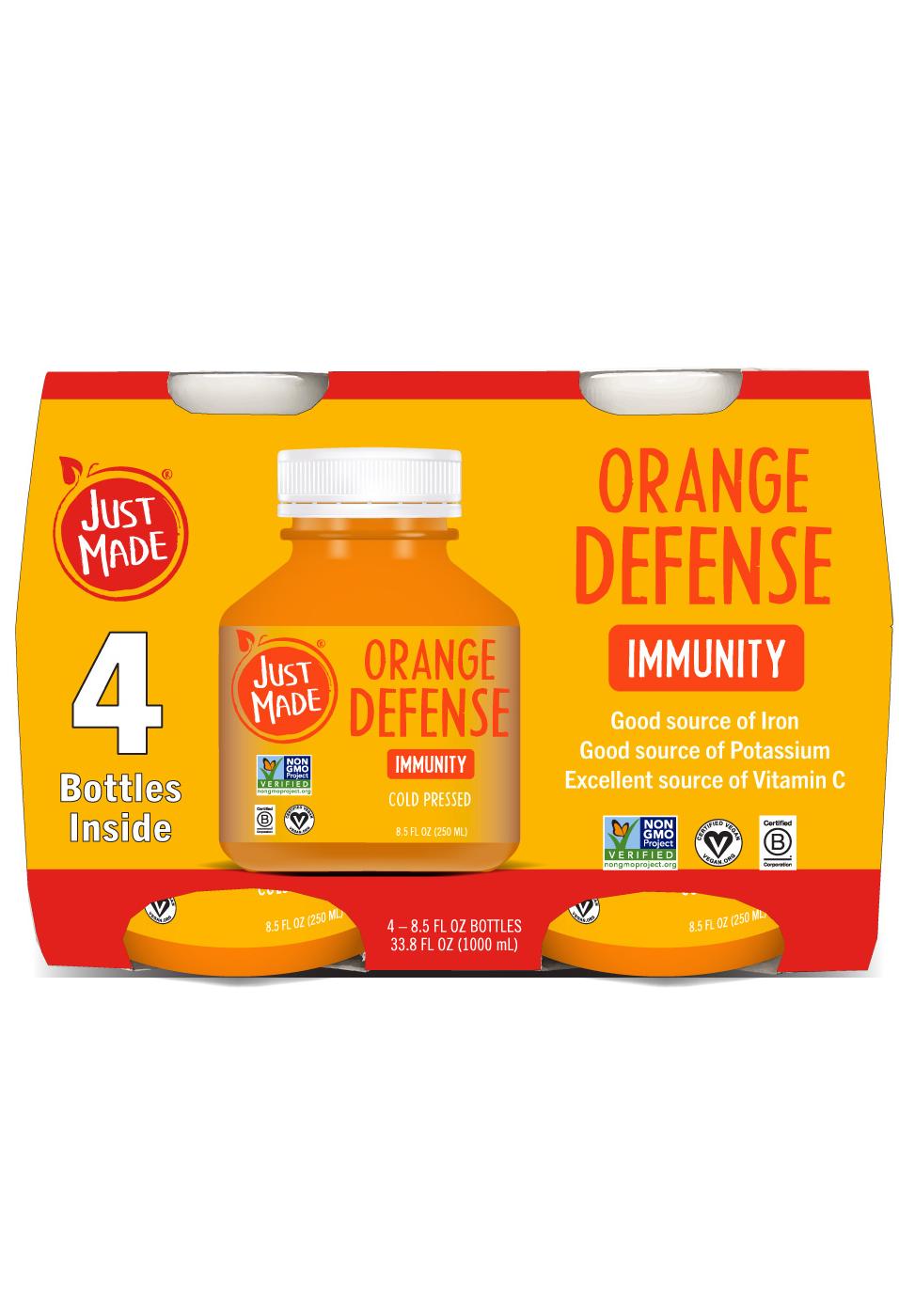 Just Made Orange Defense Immunity Cold-Pressed Juice; image 1 of 3