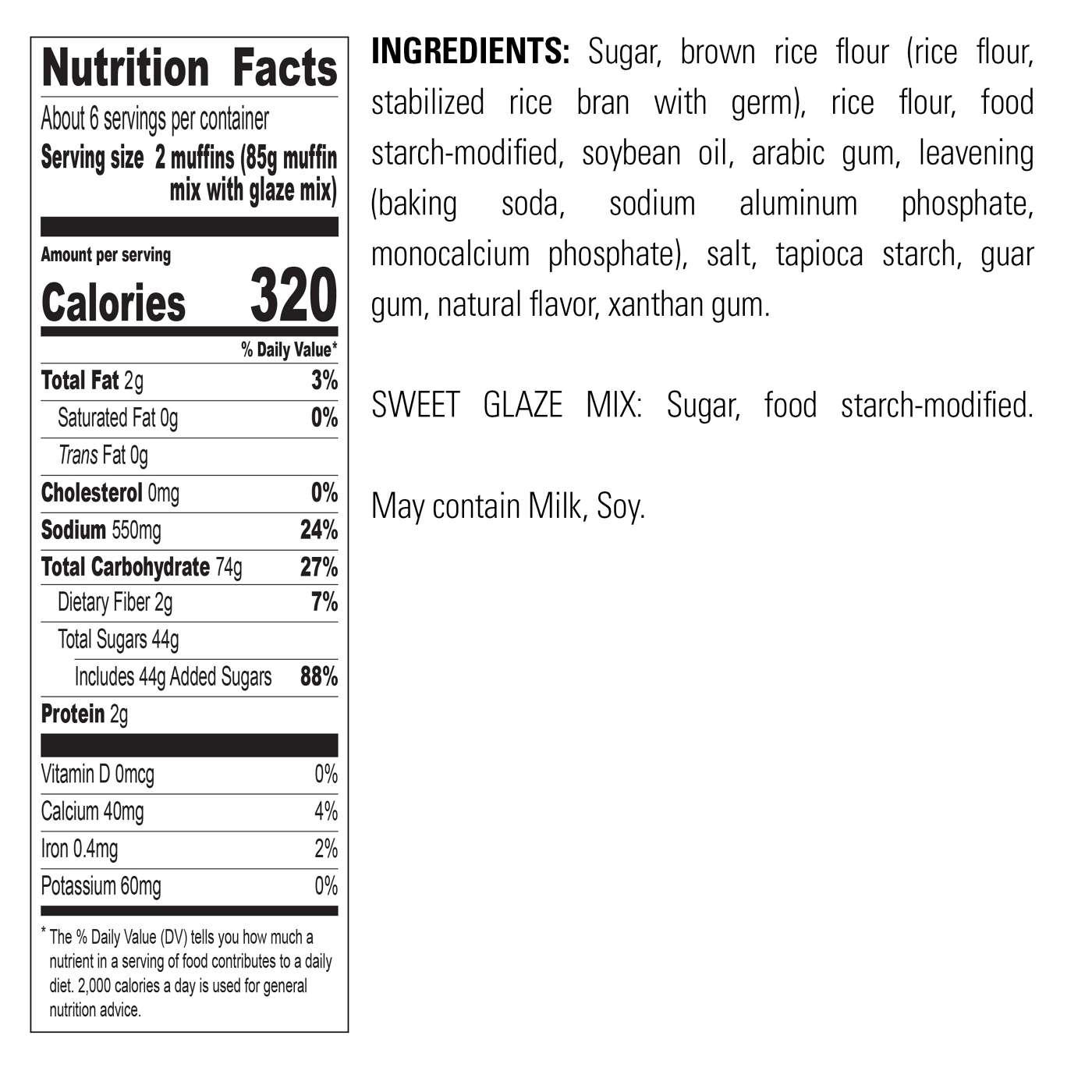 Krusteaz Gluten Free Vanilla Muffin Mix; image 2 of 6