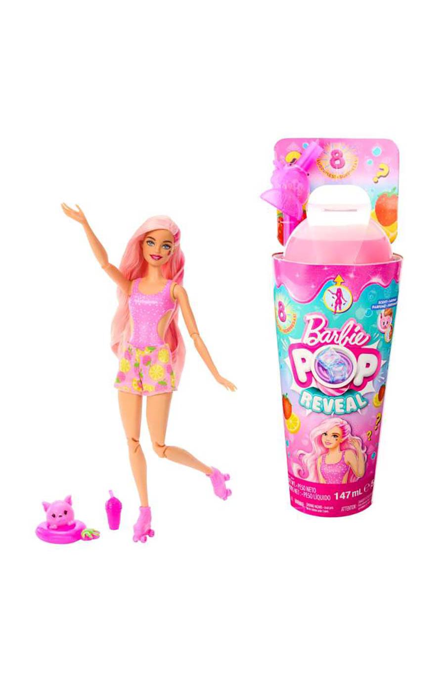 Barbie Pop Reveal Fruit Series Doll - Strawberry Lemonade - Shop Action  Figures & Dolls at H-E-B