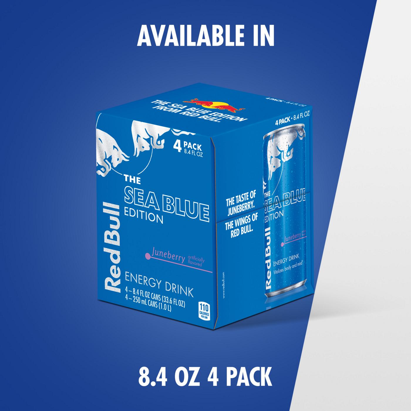 Red Bull Sea Blue Edition Juneberry Energy Drink 4 pk Cans; image 2 of 10