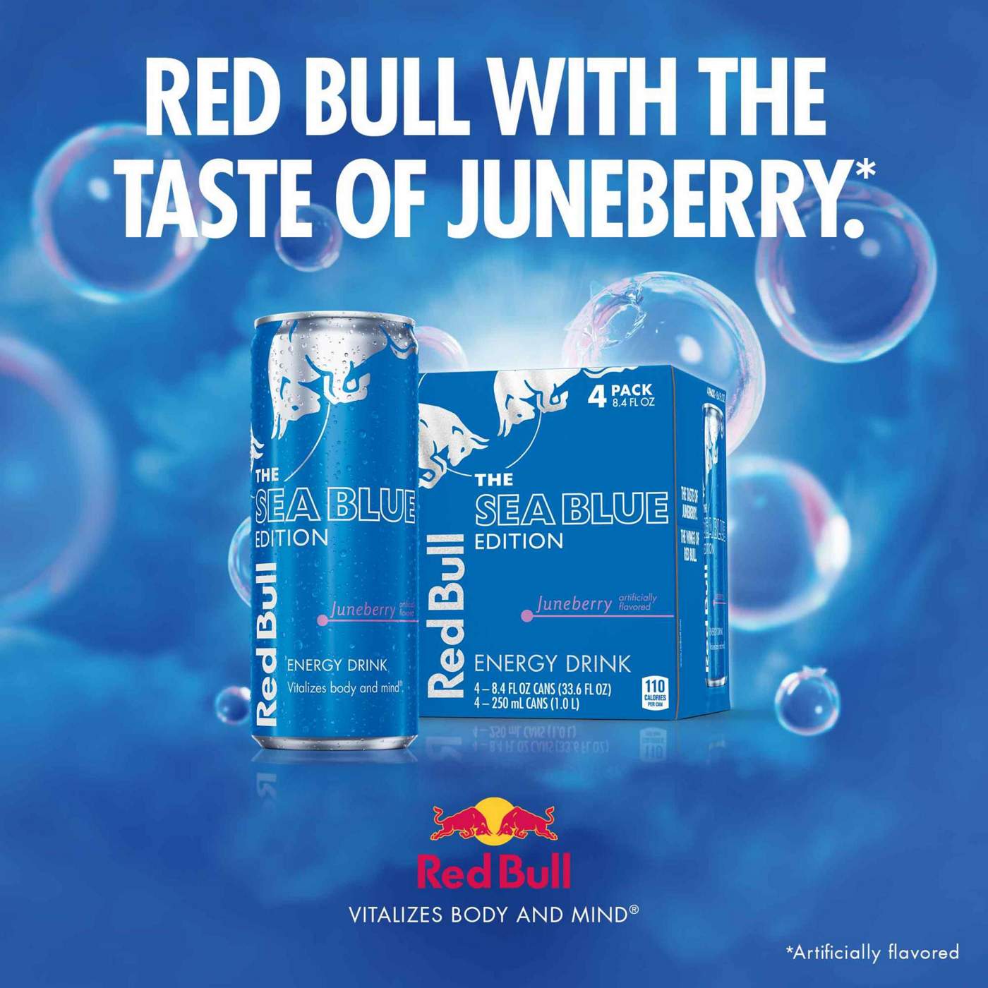 Red Bull Sea Blue Edition Juneberry Energy Drink; image 6 of 10