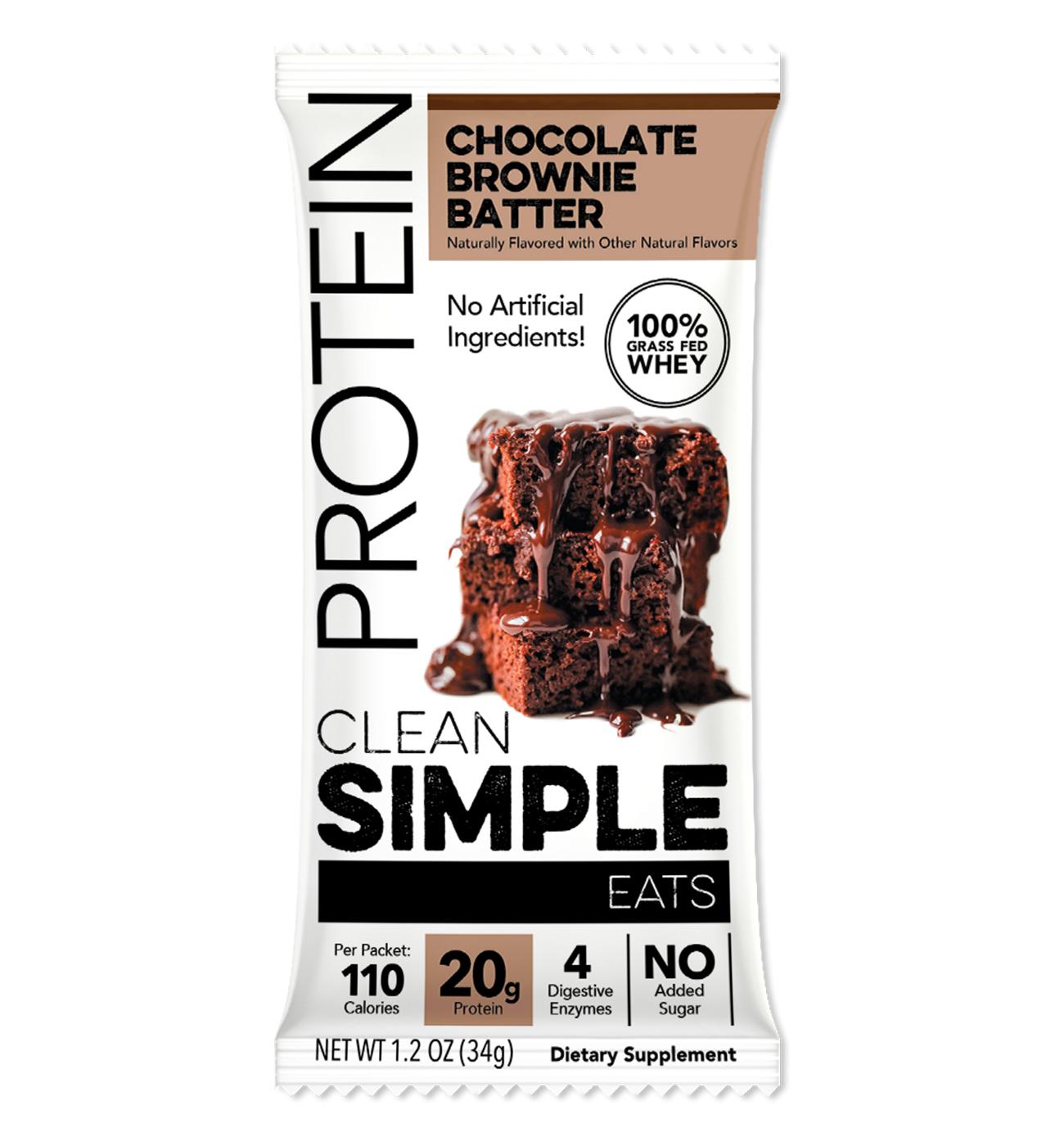 Clean Simple Eats 20g Protein Powder Packet - Chocolate Brownie Batter; image 1 of 2