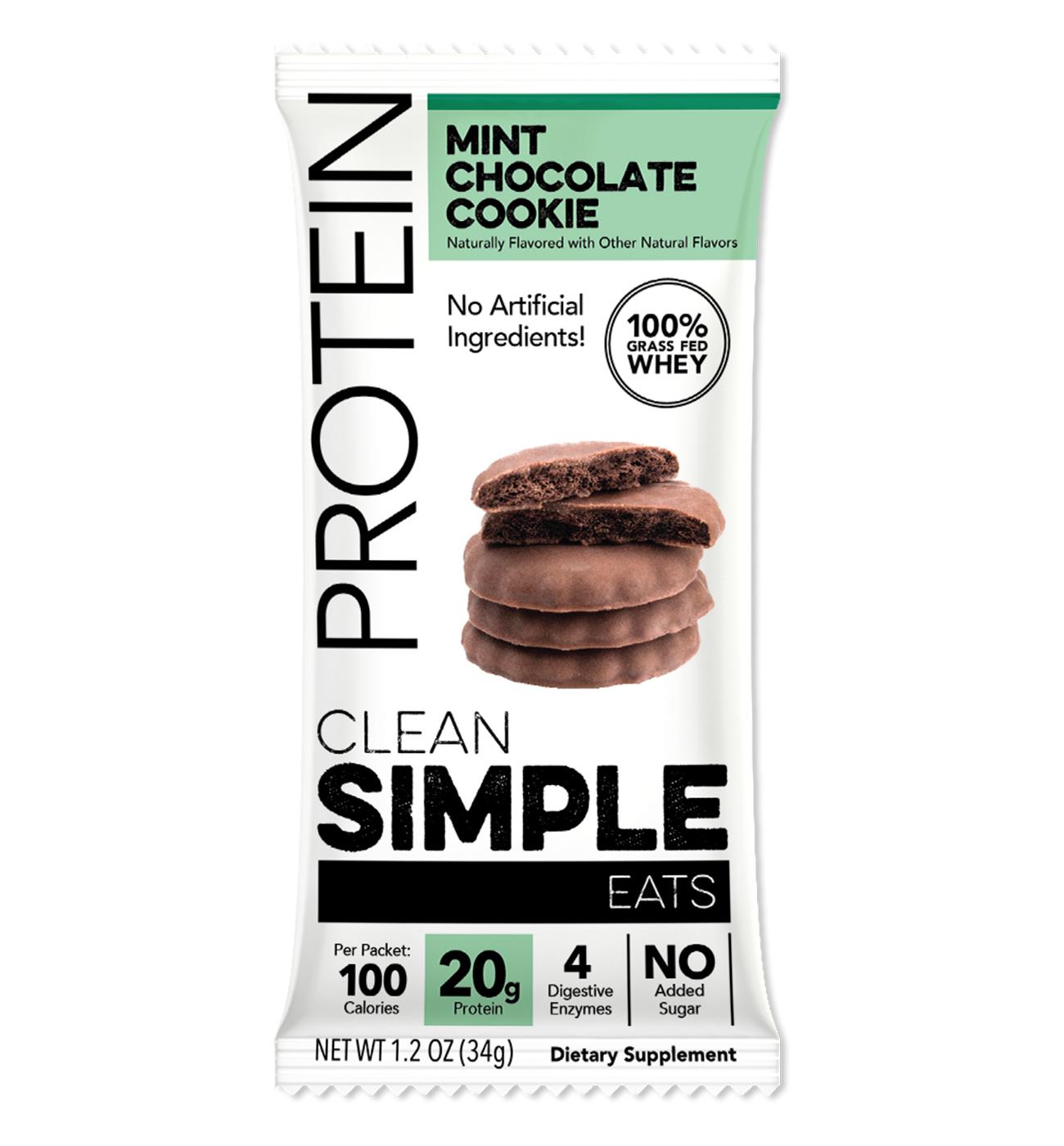 Clean Simple Eats 20g Protein Powder Packet - Mint Chocolate Cookie; image 1 of 2