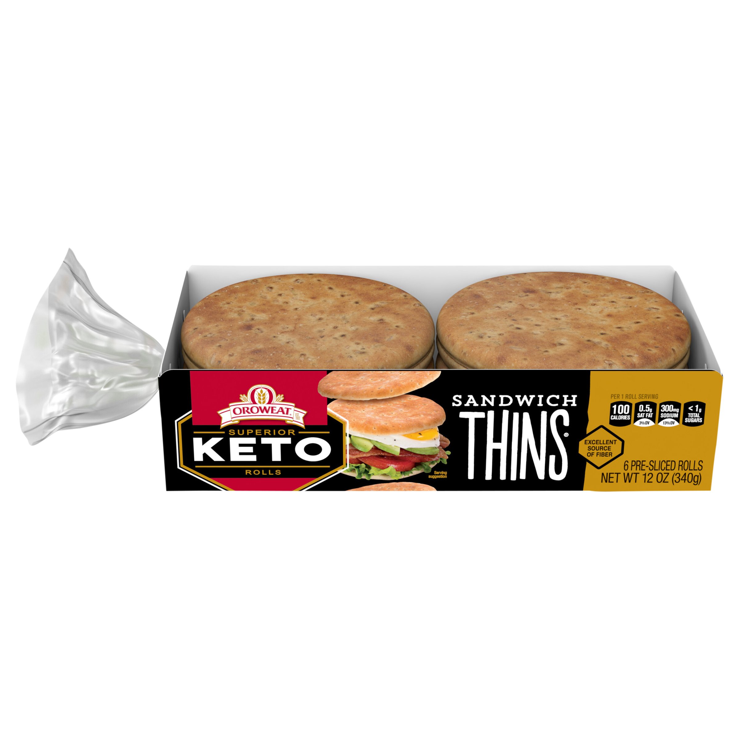 Oroweat Keto Sandwich Thins - Shop Buns & Rolls at H-E-B