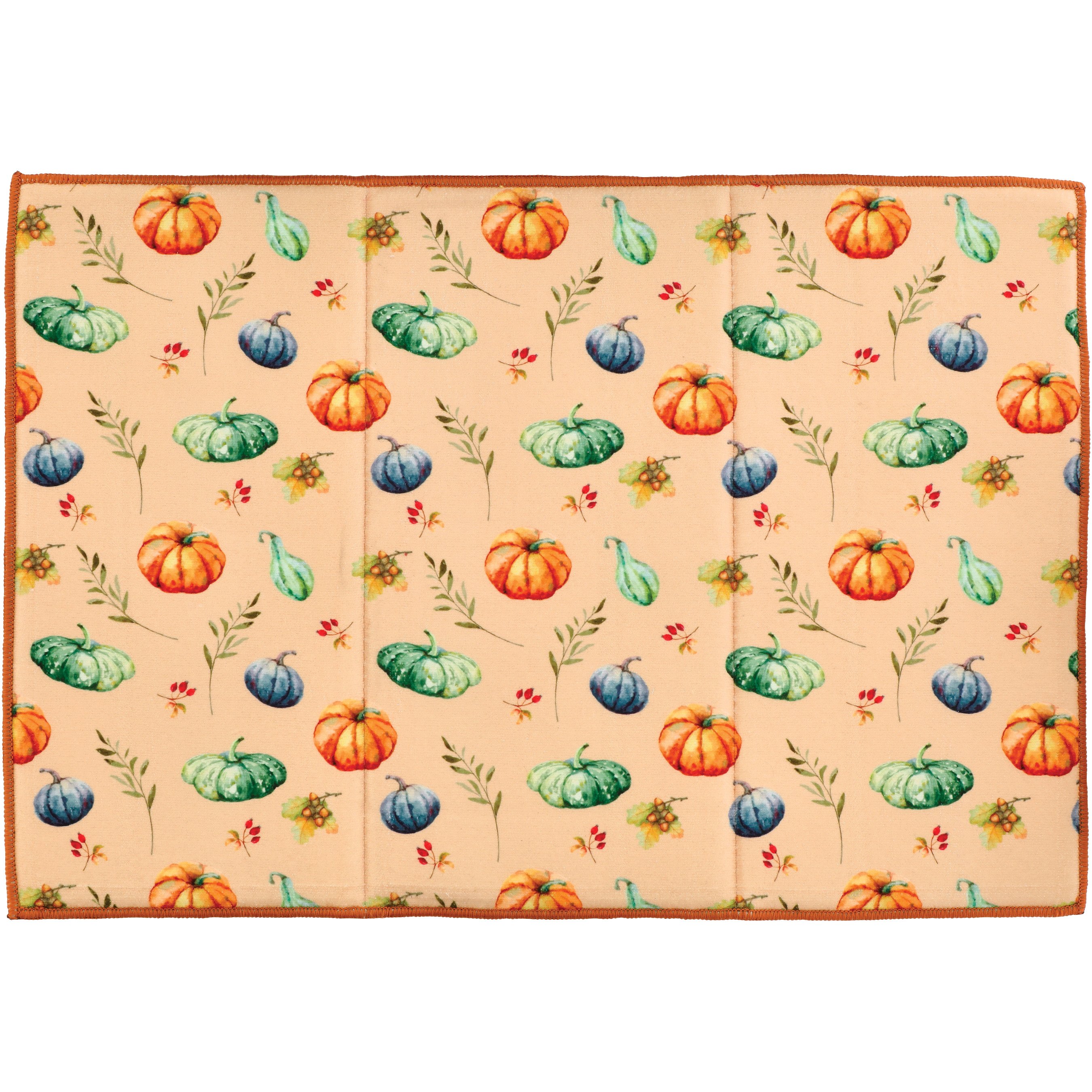 Destination Holiday Pumpkin Harvest Reversible Drying Mat - Shop ...