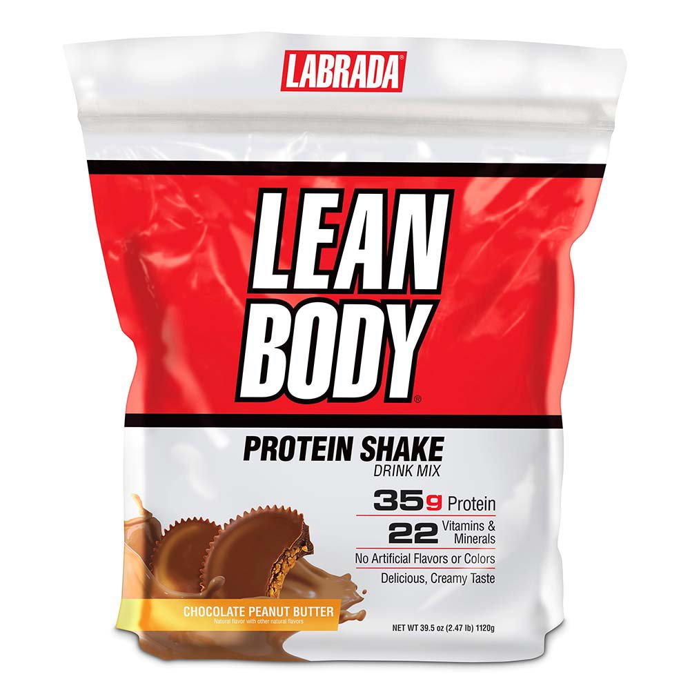Labrada Lean Body 35g Protein Shake Mix - Chocolate Peanut Butter, 2.47 lbs