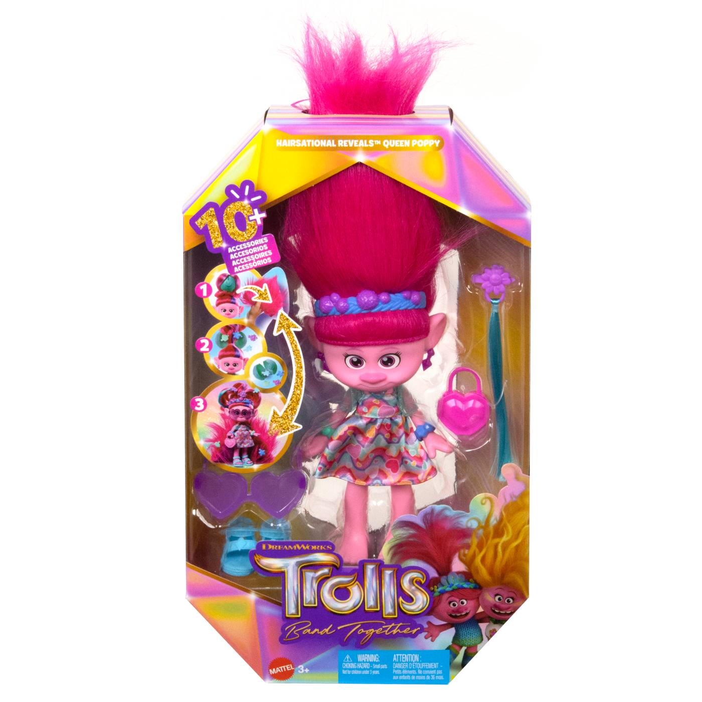Trolls Band Together Hairsational Reveals Queen Poppy Doll; image 1 of 3