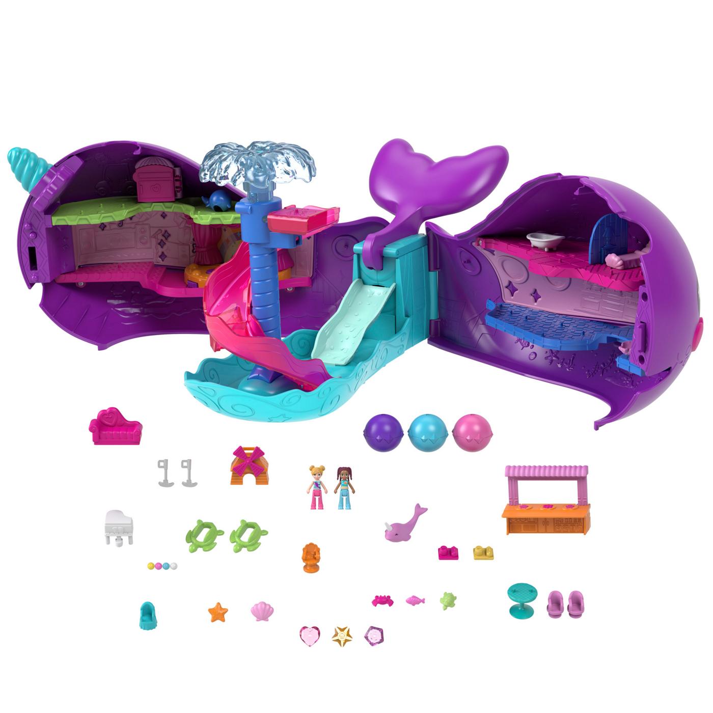 Polly Pocket Sparkle Cove Adventure Narwhal Boat Playset; image 2 of 3