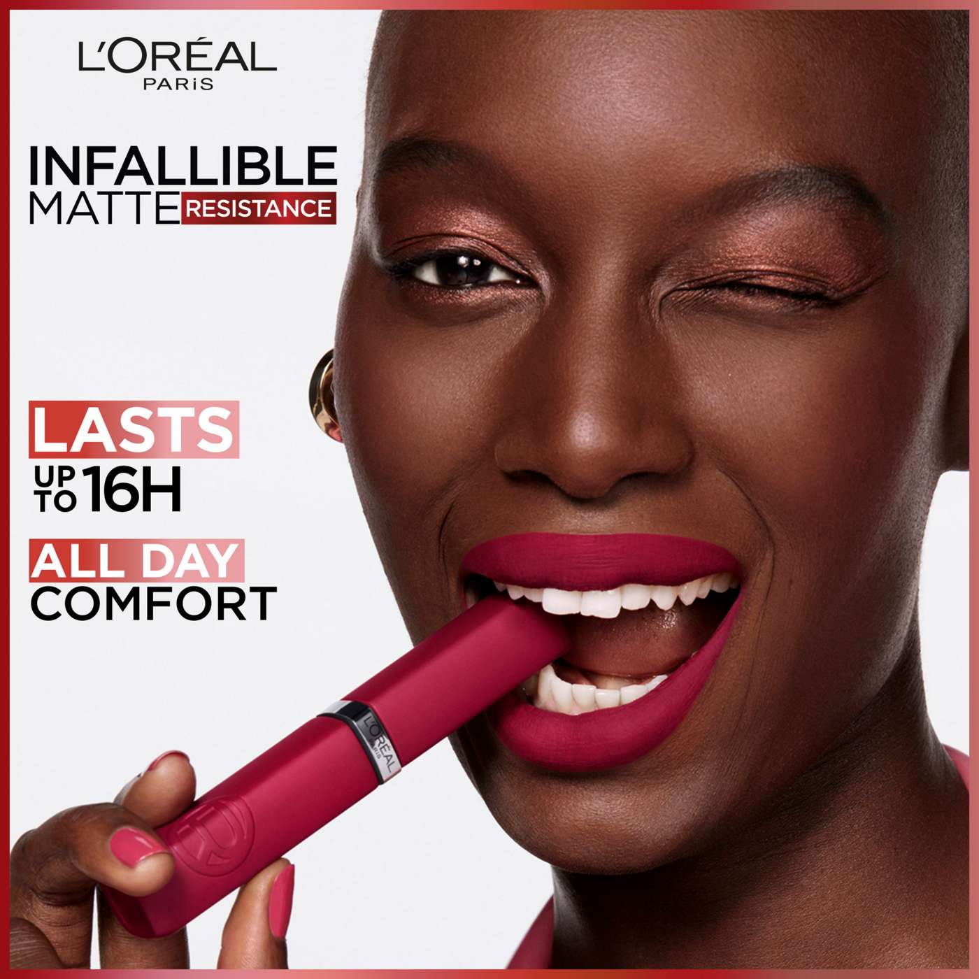 L'Oréal Paris Infallible Le Matte Resistance Liquid Lipstick - French Kiss; image 3 of 6