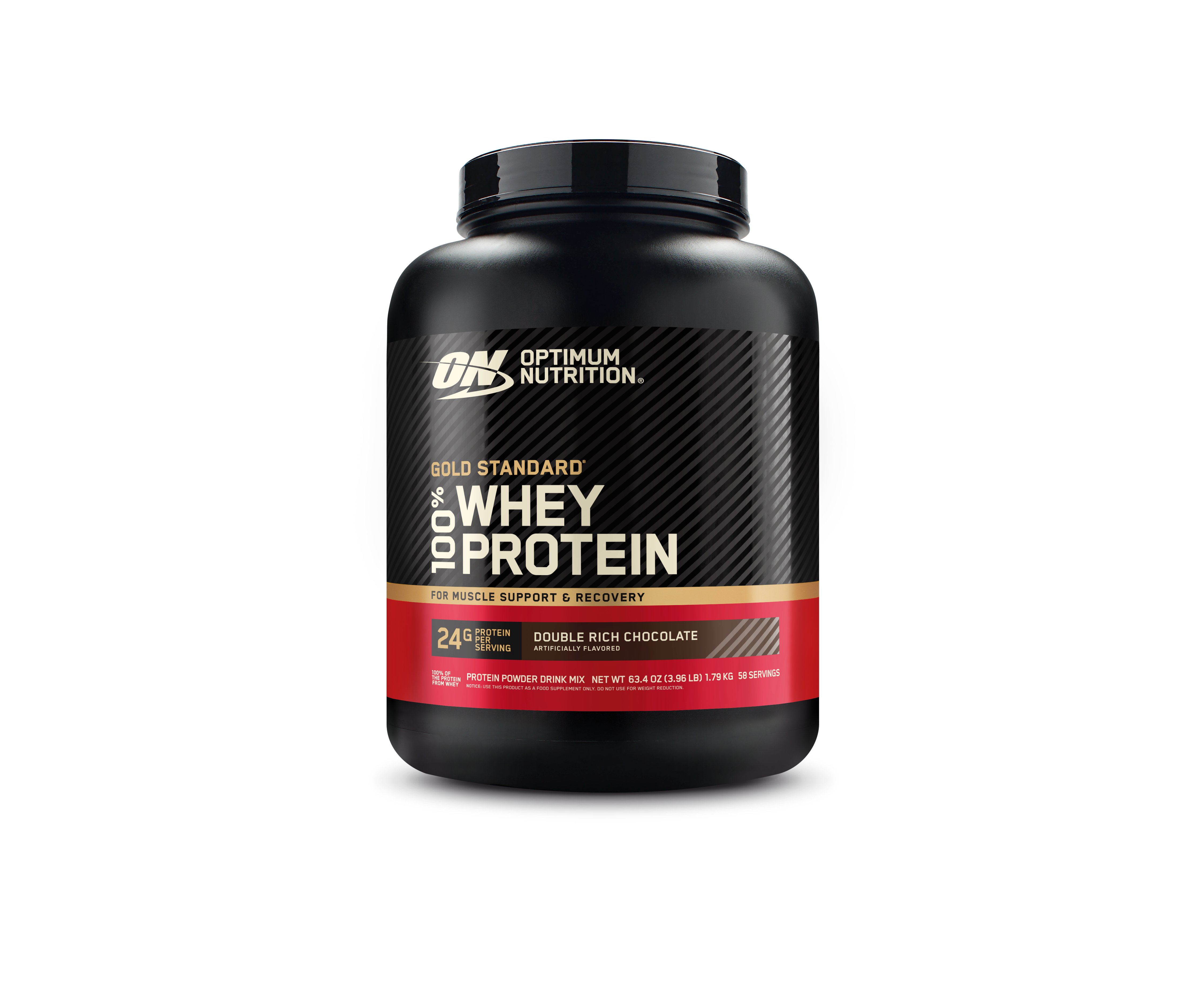 Optimum Nutrition Gold Standard 100% Whey 24g Protein Powder - Double Rich Chocolate, 3.89 lbs
