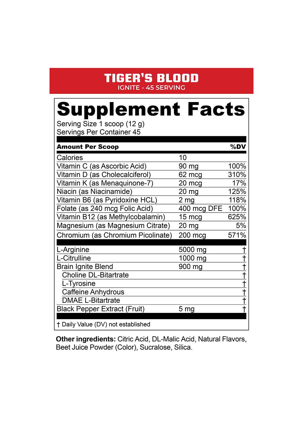 MTN OPS Ignite Energy Drink Mix - Tigers Blood; image 2 of 2