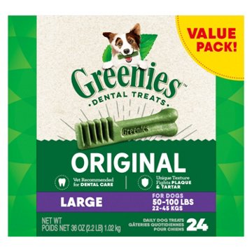 Greenies Original Large Dental Care Dog Treats, 24 ct