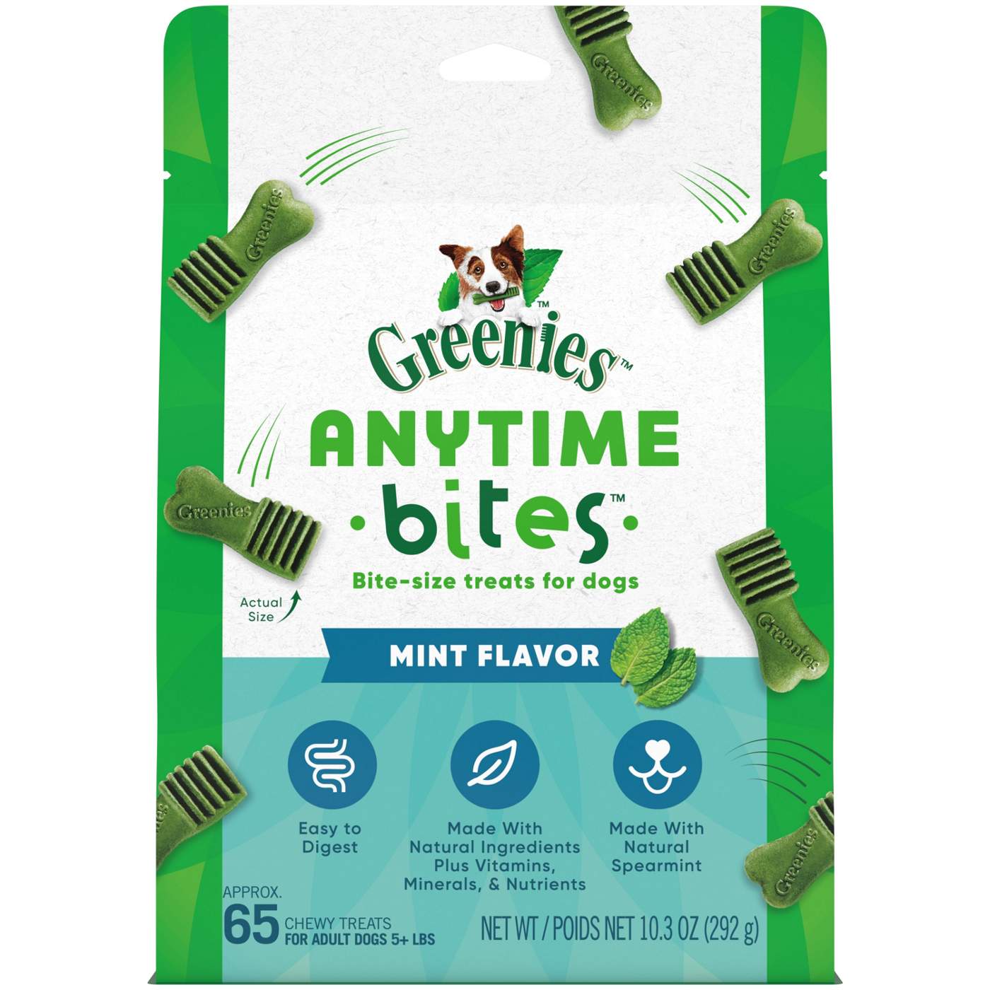 GREENIES Anytime Bites Natural Dental Care Dog Treats - Mint Flavor; image 1 of 4