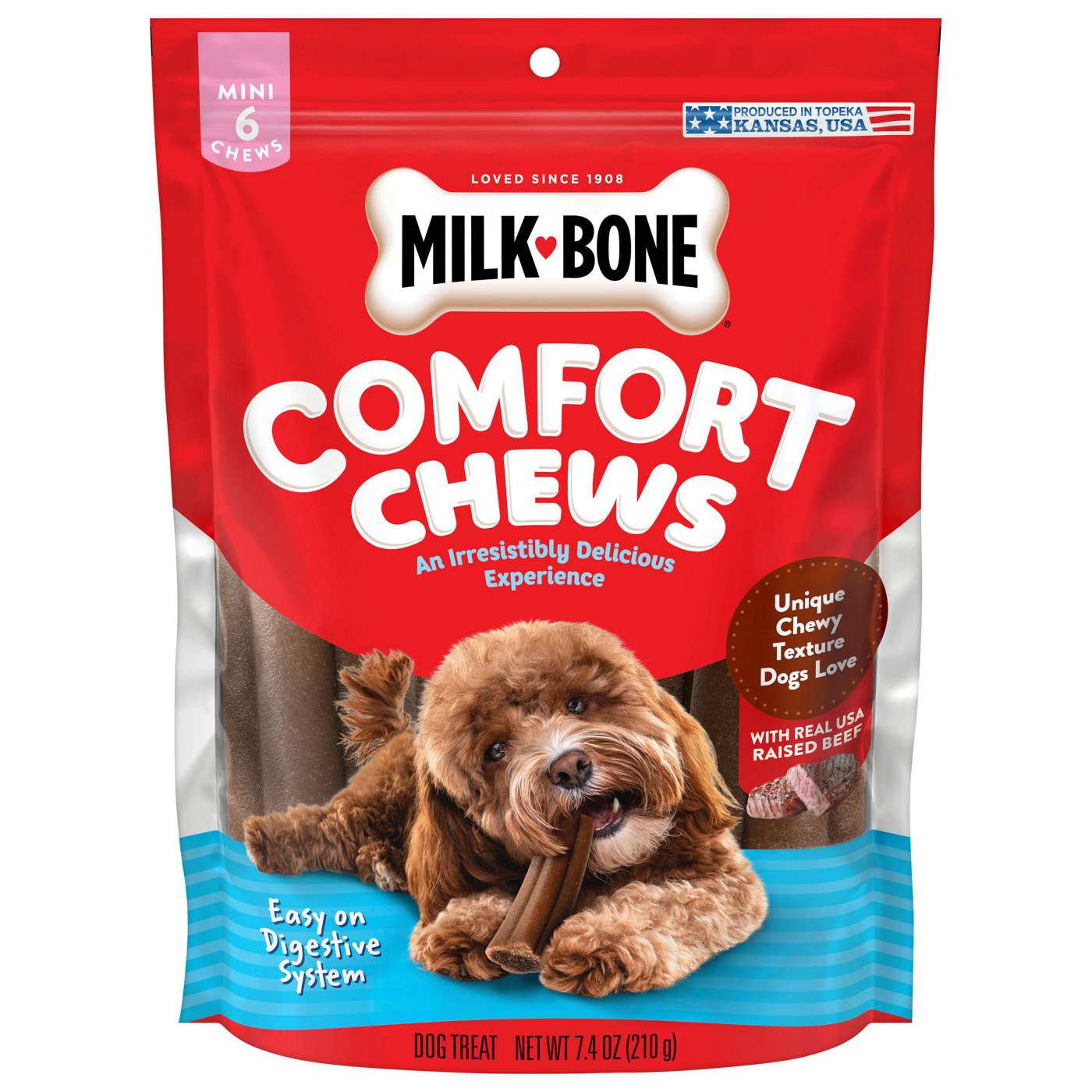 MilkBone Comfort Chews Mini Beef Dog Treats; image 1 of 2