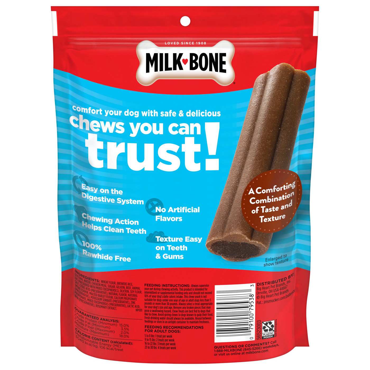 MilkBone Comfort Chews Mini Beef Dog Treats Shop Biscuits at HEB