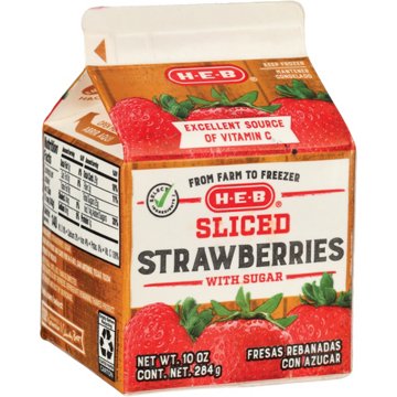 H-E-B Frozen Sliced Strawberries, 10 oz