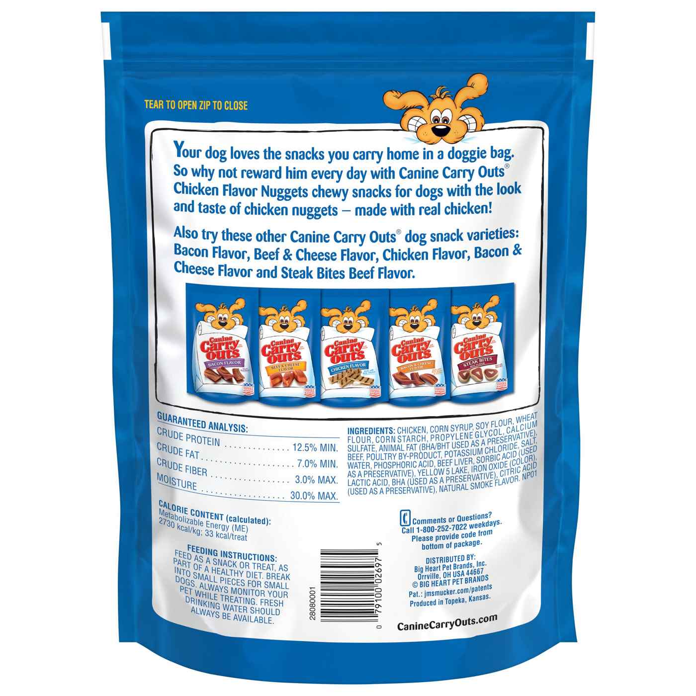 Canine Carry Outs Chicken Flavor Nuggets Dog Treats; image 2 of 2