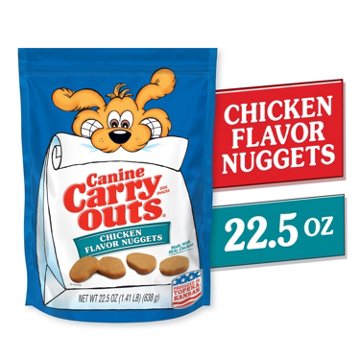 Canine Carry Outs Chicken Flavor Nuggets Dog Treats, 22.5 oz