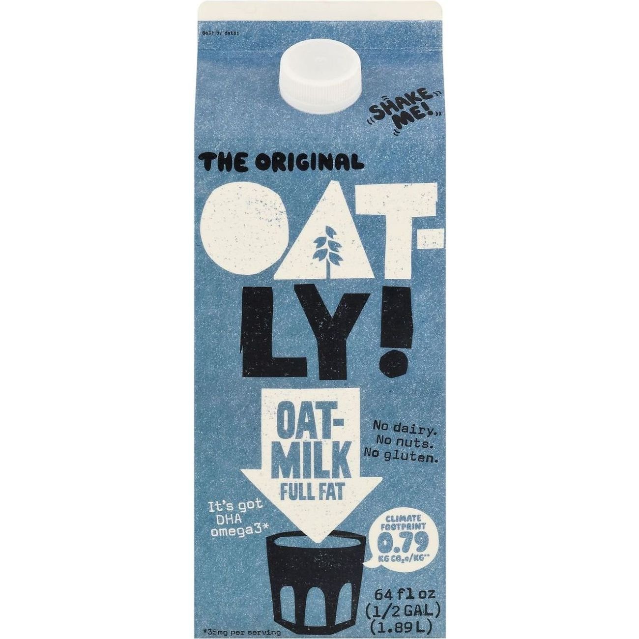 Oatly Full Fat Oat Milk, 1/2 gal