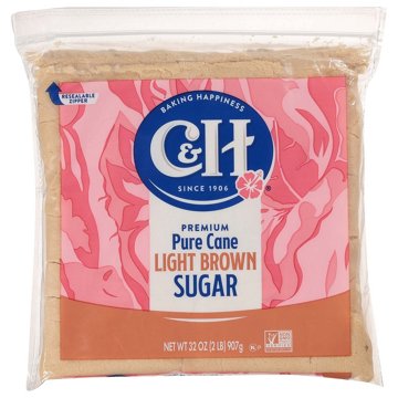 C&H Premium Pure Cane Light Brown Sugar, 2 lbs