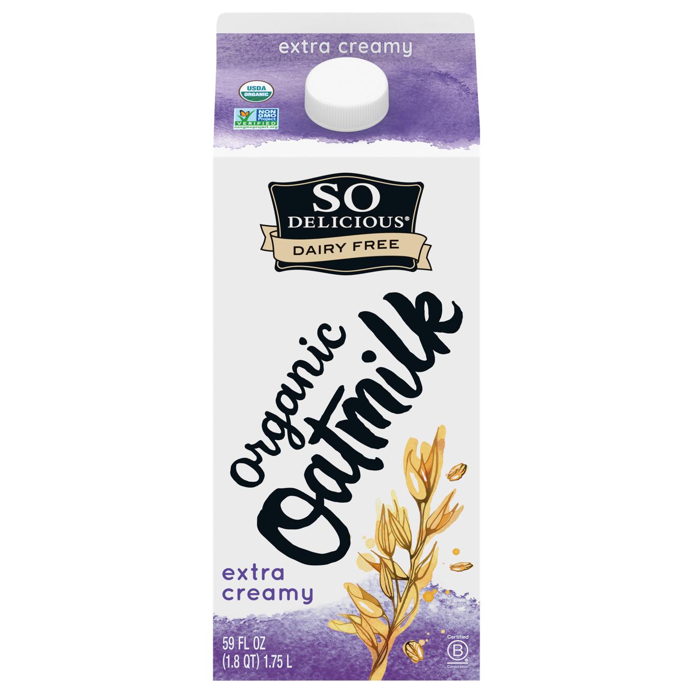 So Delicious Organic Extra Creamy Oat Milk; image 1 of 4