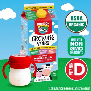 Horizon Organic Growing Years Prebiotics DHA Choline Whole Milk, 59 oz