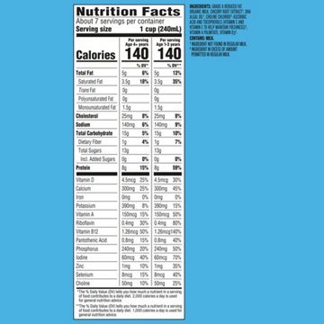 Horizon Organic Growing Years 2% Reduced Fat Prebiotics DHA Choline Milk, 59 oz