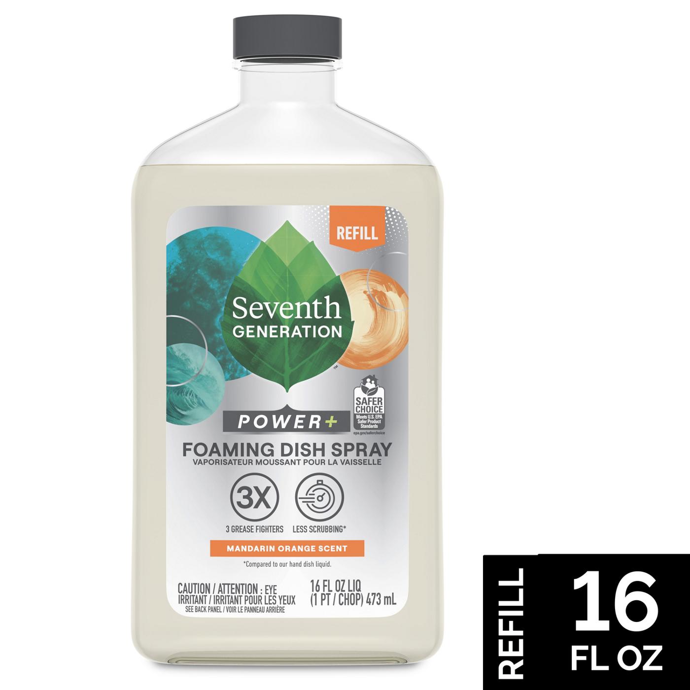 Seventh Generation Power+ Foaming Dish Spray Refill - Mandarin Orange Scent; image 3 of 6