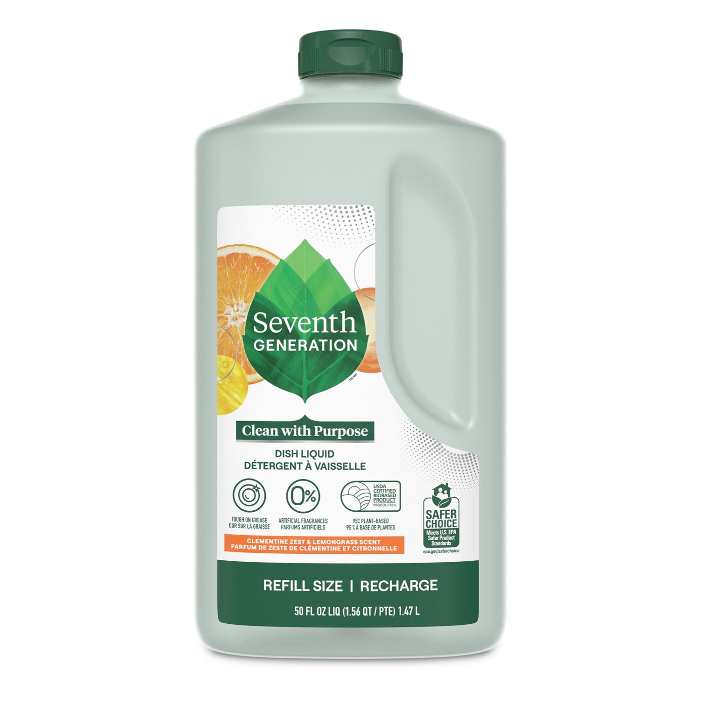 Seventh Generation Dishwashing Liquid Refill - Clementine & Lemongrass; image 1 of 2